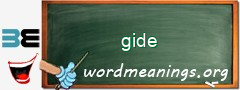 WordMeaning blackboard for gide